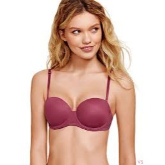 VICTORIA'S SECRET PINK Wear Everywhere Multi Way Push-Up Pink Bra Womens 34C - Picture 1 of 5